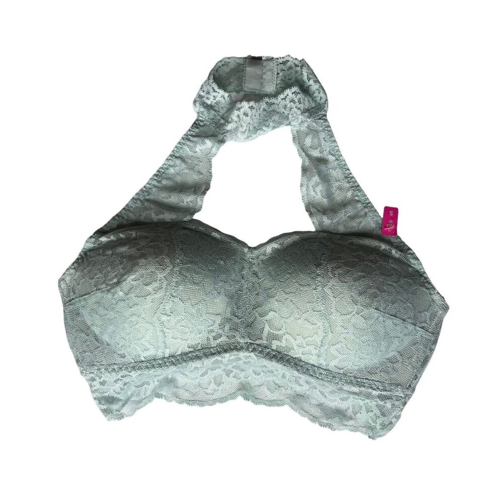 Pink Victorias Secret Push Up Bra Small Pale Blue New Lace